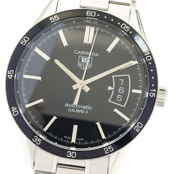 Tag Heuer Carrera Men's Watch WV211M Calibre 5 Swiss Automatic Black Dial 39mm - Picture 1 of 3